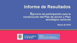 Informe de Resultados Ejercicio de participacin para la