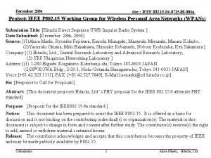 December 2004 doc IEEE 802 15 04 0715