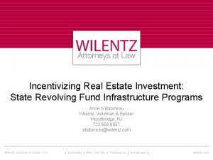 Incentivizing Real Estate Investment State Revolving Fund Infrastructure