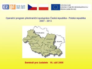 Operan program peshranin spoluprce esk republika Polsk republika