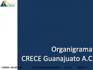 Organigrama CRECE Guanajuato A C CDIGO ADARAN 01
