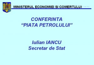 MINISTERUL ECONOMIEI SI COMERTULUI LODOCS 1 124035 v