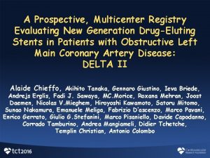 A Prospective Multicenter Registry Evaluating New Generation DrugEluting