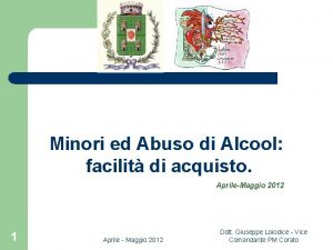 Minori ed Abuso di Alcool facilit di acquisto