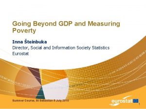 Going Beyond GDP and Measuring Poverty Inna teinbuka