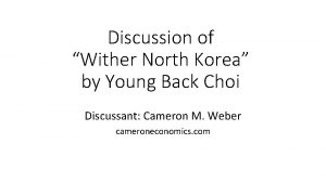 Discussion of Wither North Korea by Young Back