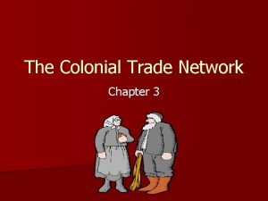 The Colonial Trade Network Chapter 3 Triangular Trade