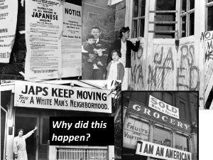 Why did this happen Japanese InternmentFast Facts Executive