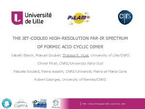 THE JETCOOLED HIGHRESOLUTION FARIR SPECTRUM OF FORMIC ACID