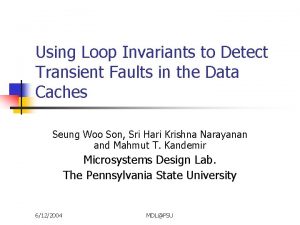 Using Loop Invariants to Detect Transient Faults in