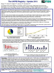 The UKPID Registry Update 2015 Bangs C 1