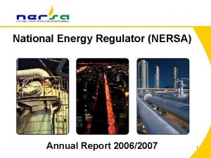 National Energy Regulator NERSA Annual Report 20062007 1