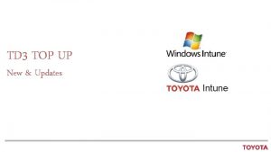 TD 3 TOP UP New Updates Toyota Intune