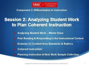 Component 2 Differentiation In Instruction Session 2 Analyzing