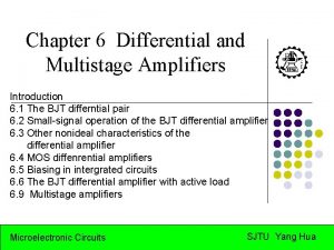 Chapter 6 Differential and Multistage Amplifiers Introduction 6