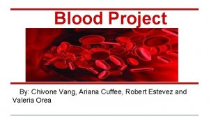 Blood Project By Chivone Vang Ariana Cuffee Robert