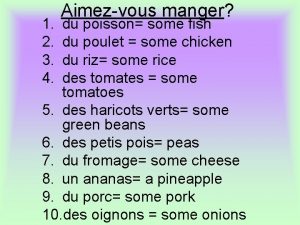 1 2 3 4 Aimezvous manger du poisson