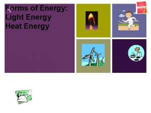 Forms of Energy Light Energy Heat Energy Draw
