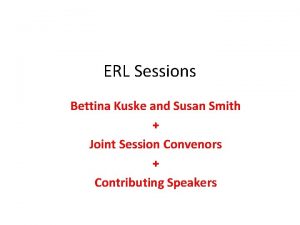 ERL Sessions Bettina Kuske and Susan Smith Joint