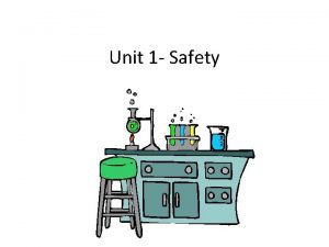 Unit 1 Safety Safety Rules 1 PROTECTIVE EYEWEAR