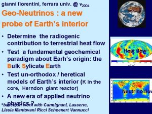 gianni fiorentini ferrara univ n 2004 GeoNeutrinos a