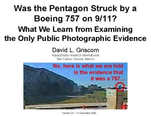 Was the Pentagon Struck by a Boeing 757