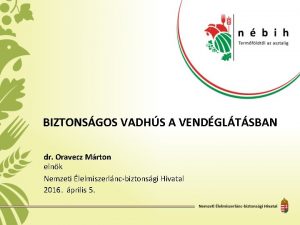 BIZTONSGOS VADHS A VENDGLTSBAN dr Oravecz Mrton elnk