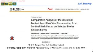 Lab Meeting From 09192017 Jongbin Park M S