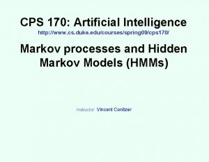 CPS 170 Artificial Intelligence http www cs duke