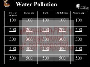 Water Pollution Types of pollution Enviroinfo Earth Air