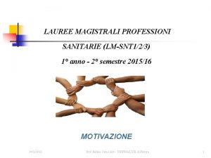 LAUREE MAGISTRALI PROFESSIONI SANITARIE LMSNT 123 1 anno