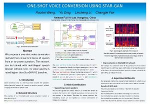 ONESHOT VOICE CONVERSION USING STARGAN Ruobai Wang Yu