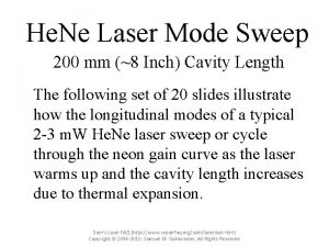 He Ne Laser Mode Sweep 200 mm 8