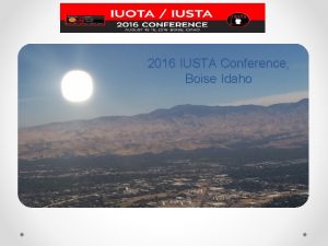 2016 IUSTA Conference Boise Idaho Utilities Present BC