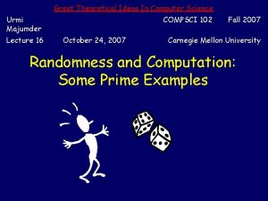 Great Theoretical Ideas In Computer Science Urmi Majumder