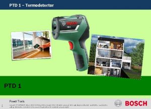 PTD 1 Termodetector PTD 1 Power Tools 1