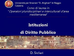 Universit per Stranieri D Alighieri di Reggio Calabria