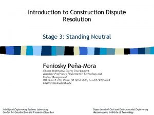 Introduction to Construction Dispute Resolution Stage 3 Standing