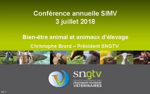 Confrence annuelle SIMV 3 juillet 2018 Bientre animal