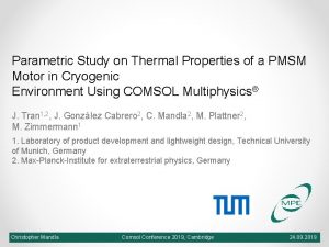 Parametric Study on Thermal Properties of a PMSM