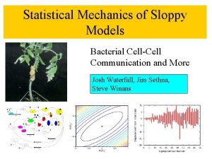 Statistical Mechanics of Sloppy Models Bacterial CellCell Communication