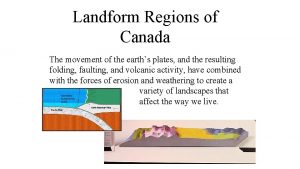 Landform Regions of Canada The movement of the