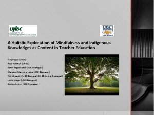 A Holistic Exploration of Mindfulness and Indigenous Knowledges