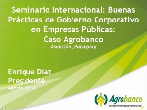 Seminario Internacional Buenas Prcticas de Gobierno Corporativo en