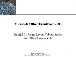 XP Microsoft Office Front Page 2003 Tutorial 9