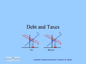 Debt and Taxes Lectures in Macroeconomics Charles W