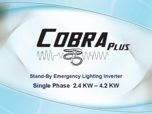 StandBy Emergency Lighting Inverter Single Phase 2 4