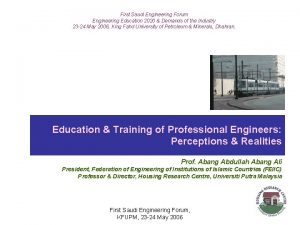 First Saudi Engineering Forum Engineering Education 2020 Demands