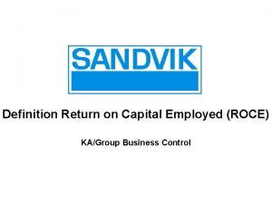 Definition Return on Capital Employed ROCE KAGroup Business