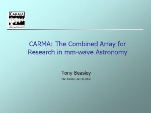 CARMA The Combined Array for Research in mmwave